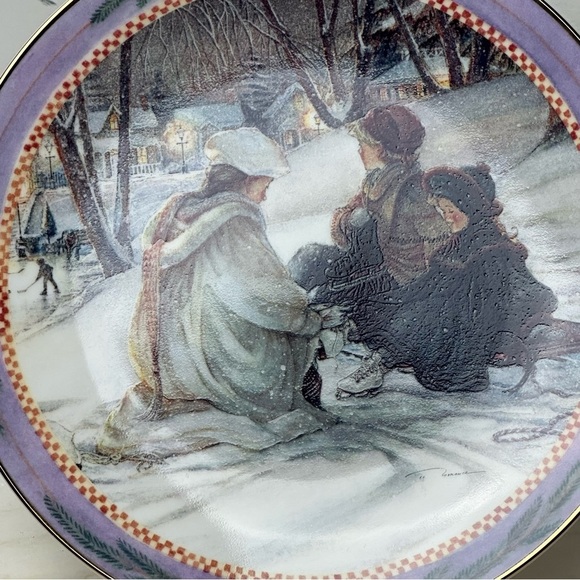 Evening Skaters Trisha Romance Collector Plate - Picture 3 of 9